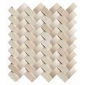 Msi Crema Arched Herringbone 12 In. X 12 In. X 10 Mm Polished Marble Mesh-Mounted Mosaic Tile, 10PK ZOR-MD-0429